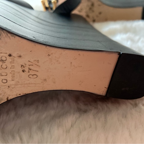Gucci Kingsnake High Platform Heels Black sz 37.5 - Picture 8 of 10